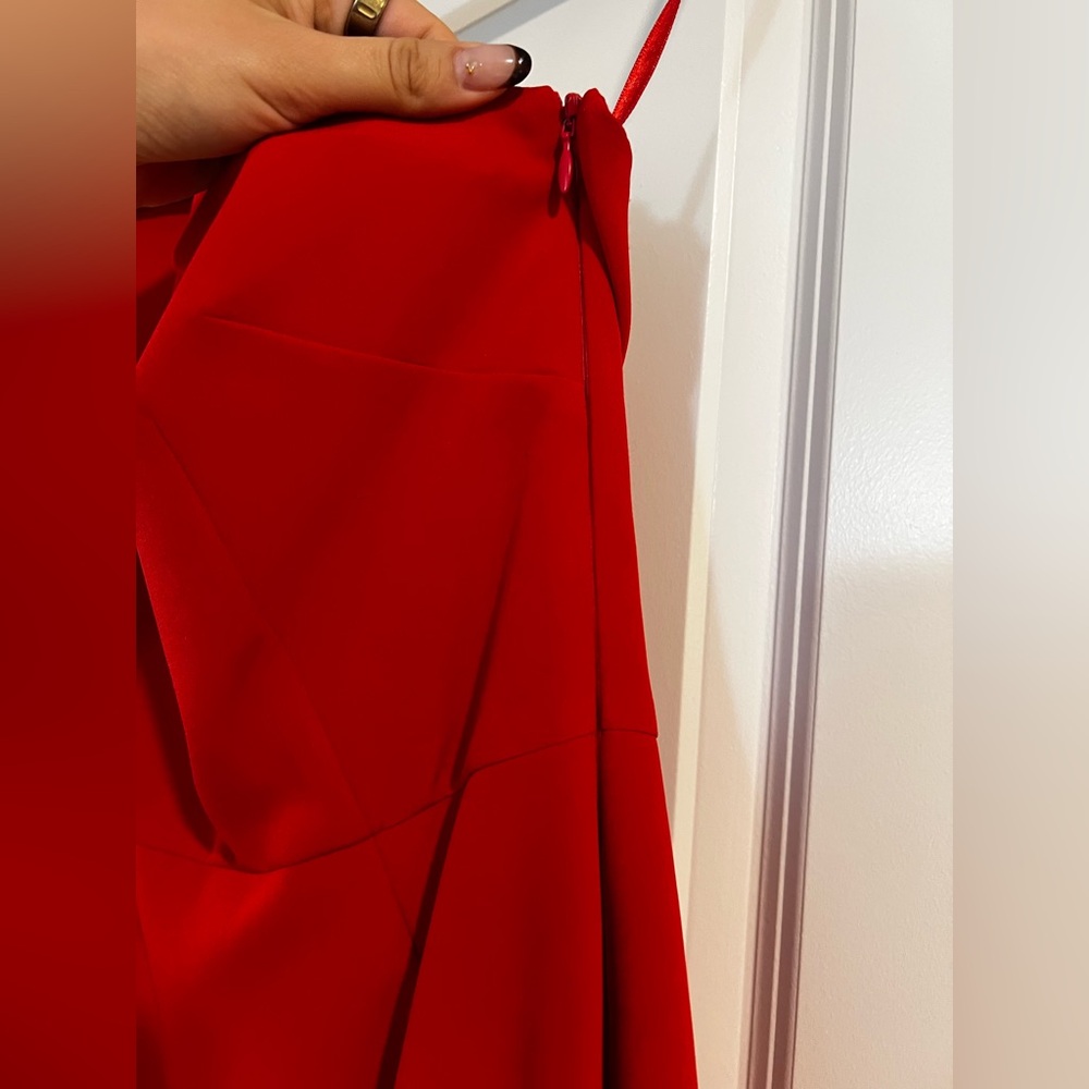 Gianni Bini Red NWT One Shoulder Cocktail Dress - Picture 3 of 6
